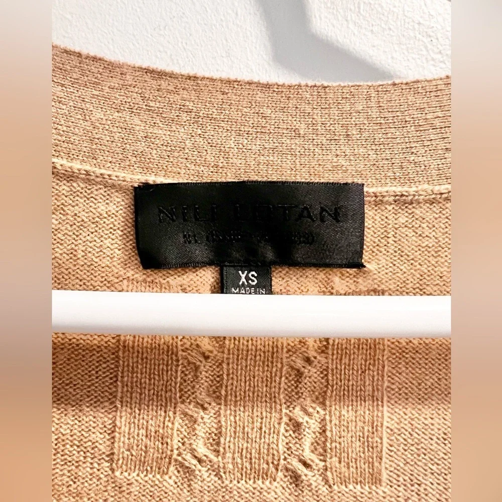 Nili Lotan Malory Camel 100% Cashmere Button Front Cardigan Size XS - Picture 5 of 7